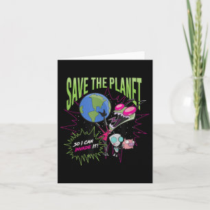 Carte Invader Zim Jour des terres Sauvez La Planète Pour