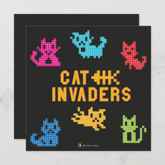 Carte Invaders de chats (Devant / Derrière)