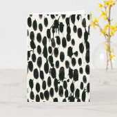 Carte Invariable I | Aquarelle noire (Fleur jaune)