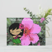 Carte Invitation Aloha Honeys Luau (Debout devant)