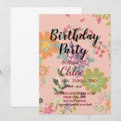 Carte Invitation Anniversaire (Devant / Derrière)