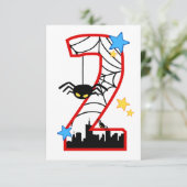 Carte invitation anniversaire 2 ans spider (Debout devant)