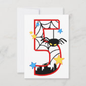 Carte invitation anniversaire 5 ans spider (Devant)