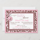 Carte Invitation Cheetah Girl Pink C (Dos)