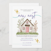 Carte Invitation classique de réchauffage Maison B (Devant / Derrière)