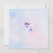 Carte Invitation couleur Aquarelle violet Lilac (Dos)