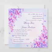 Carte Invitation couleur Aquarelle violet Lilac (Devant)