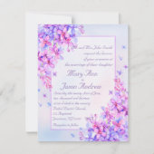 Carte Invitation couleur Aquarelle violet Lilac (Devant)