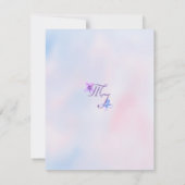Carte Invitation couleur Aquarelle violet Lilac (Dos)