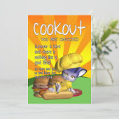 Carte Invitation Cuisine - Cuisine et barbecue (Debout devant)