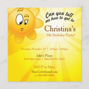 Carte invitation d'anniversaire