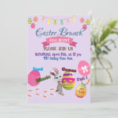Carte invitation de Brunch et Chasse aux Oeufs de (Debout devant)
