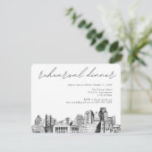 Carte Invitation de clôture du dîner de répétition (Debout devant)