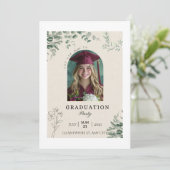 Carte Invitation de fête pour les diplômés de la p (Debout devant)