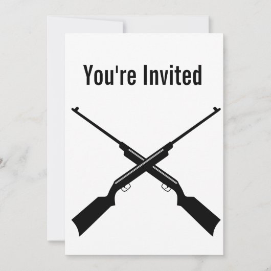Carte invitation de fusil X (Devant)