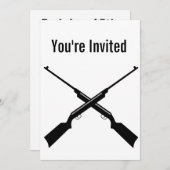 Carte invitation de fusil X (Devant / Derrière)