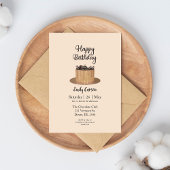 Carte Invitation de gâteau d'anniversaire