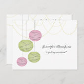 Carte Invitation de la fête de Bachelorette rose L (Devant / Derrière)