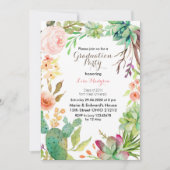 Carte Invitation de la fête de graduation de Cactu (Devant)