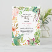 Carte Invitation de la fête de graduation de Cactu (Debout devant)