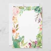 Carte Invitation de la fête de graduation de Cactu (Dos)