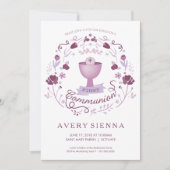 Carte Invitation de la première Sainte Communion I (Devant)