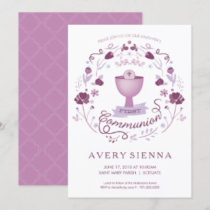 Carte Invitation de la première Sainte Communion I