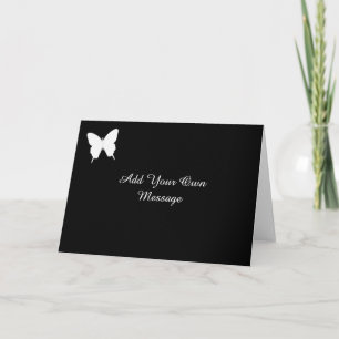 Carte Invitation de soirée à papillon noir et blan