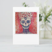 carte invitation de tatouage mort du crâne de sucr (Debout devant)