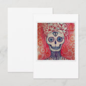 carte invitation de tatouage mort du crâne de sucr (Devant / Derrière)