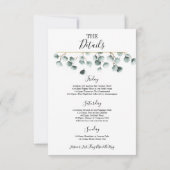 Carte Invitation Eucalyptus Green Bachelorette Par (Dos)