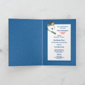 Carte Invitation, Événement d'hiver, Happy Snowman Skiin (Intérieur)