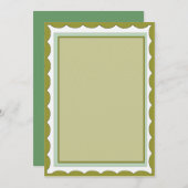 Carte Invitation frontière verte (Devant / Derrière)