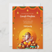 Carte invitation Ganssis darshan invitation Ganesh (Devant)