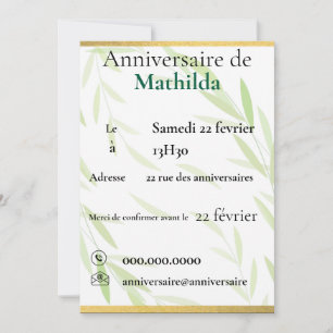 carte invitation / invitation card