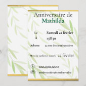 carte invitation / invitation card (Devant / Derrière)
