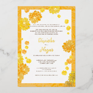 Carte Invitation Mariage Floral - Marigold Design