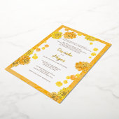 Carte Invitation Mariage Floral - Marigold Design (Rotation)