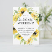 Carte Invitation Sunflower Garden (Debout devant)