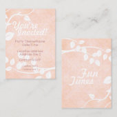 Carte Invitation Sweet Times Party (Devant / Derrière)