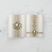 Carte Invitation Toutes Occasions Élégante Perle G (Intérieur)