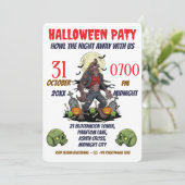 Carte Invitation 🎃 Werewolf Halloween 🐺 (Debout devant)