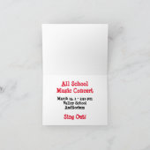 Carte Invitez tout le monde à votre concert de musique  (Intérieur)