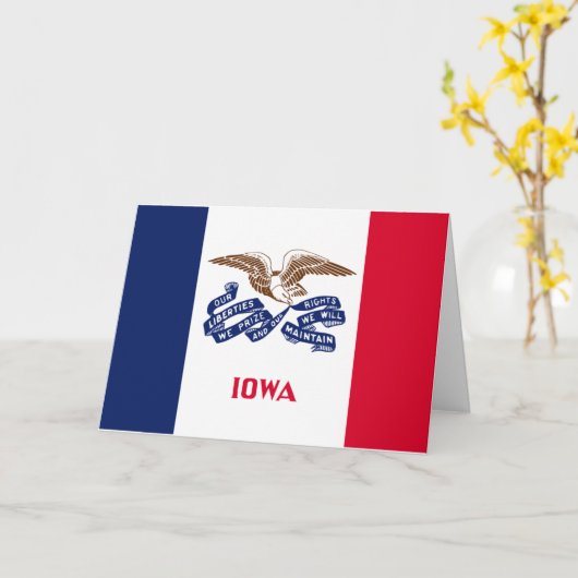 Carte Iowan Flag, Flag of Iowa (Fleur jaune)