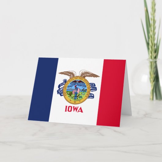 Carte Iowan Flag & Seal, Flag of Iowa (Devant)