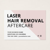 Carte IPL Laser Hair Remodeling Aftercare (Devant)