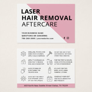 Carte IPL Laser Hair Remodeling Aftercare