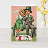 Carte Ireland Kids Vintage Scene Card (Fleur jaune)