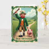 Carte Ireland Leprechaun Celebration Card (Fleur jaune)