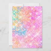 Carte Iridescente rose argent parties scintillant Noël n (Dos)